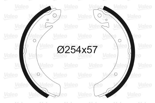 VALEO Σετ σιαγόνων φρένων 562025 562025 Σετ φρένων ταμπουρόφρενα DAEWOO LACETTI VALEO