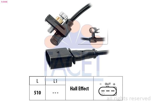 FACET Generatore di impulsi, Albero a gomiti 9.0446 9.0446 Sensore giri motore FACET Volkswagen BORA costo