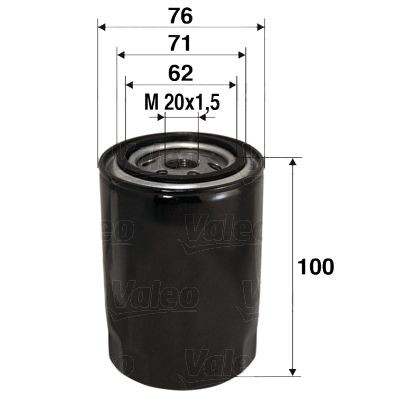 VALEO Olejový filter 586012 Olejový filter VALEO Citroën XANTIA 586012