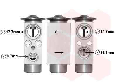 VAN WEZEL Expansionsventil till AC 37001461 VAN WEZEL 37001461 expansionsventil Opel Astra L48 pris