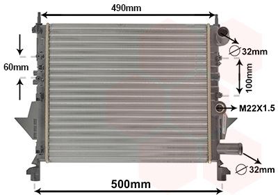 Engine radiator VAN WEZEL 43002206 VAN WEZEL 43002206 2004 RENAULT TWINGO radiator replacement