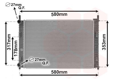 VAN WEZEL Radiateur 18002324 VAN WEZEL 18002324 Radiateur Ford Focus 4 Turnier goedkoop