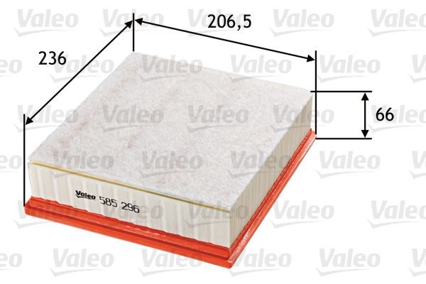 VALEO Filtro aria 585296 VALEO 585296 costo Filtro aria VOLVO V40 Station wagon
