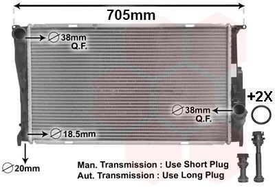 VAN WEZEL Radiators, Motora dzesēšanas sistēma 06002293 Ūdens radiatori VAN WEZEL Tesla MODEL 3 06002293