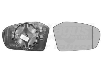 VAN WEZEL Backspegelglas 3017838 Mercedes W245 Backspegelglas VAN WEZEL 3017838