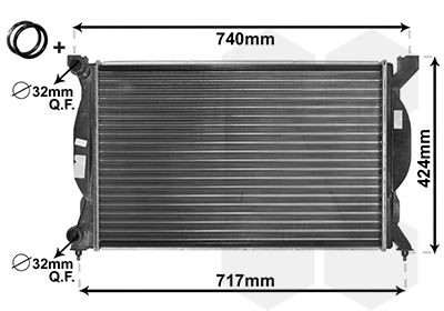 VAN WEZEL Radiador, arrefecimento do motor 03002201 Radiador de água VAN WEZEL A8 03002201 baratos