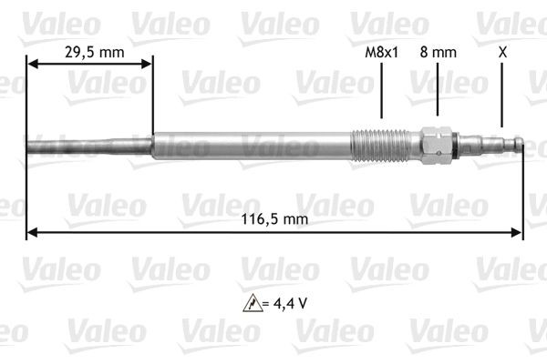 VALEO Bougie de préchauffage 345147 345147 Bougie diesel Volkswagen AMAROK VALEO