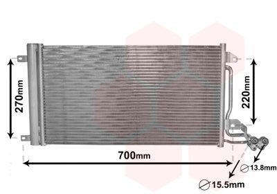 VAN WEZEL Klimakondensator 49005038 49005038 Klimakondensator VAN WEZEL SEAT Kosten