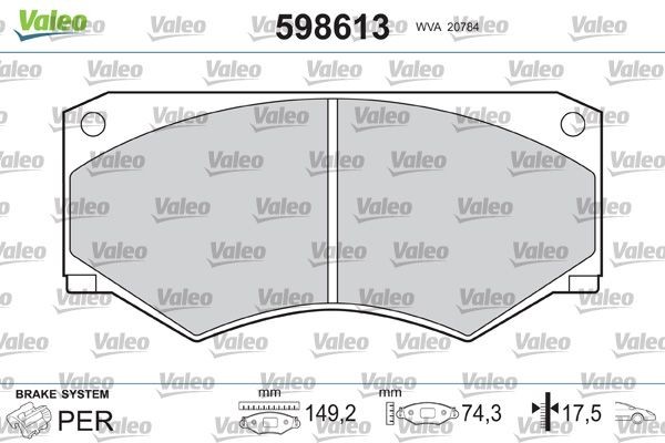 VALEO Piduriklotsid 598613 VALEO 598613 Piduriklotsid T1/TN Van / kombi originaal hind