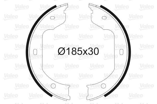 VALEO Σετ σιαγόνων φρένων, χειρόφρενο 562805 562805 Χειρόφρενο TOYOTA C-HR VALEO