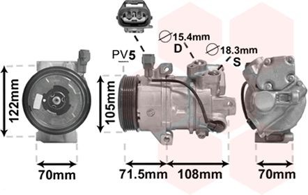 Compresseur de climatisation VAN WEZEL 2900K008 VAN WEZEL 2900K008: Compresseur d'air conditionné Smart FORFOUR 2005