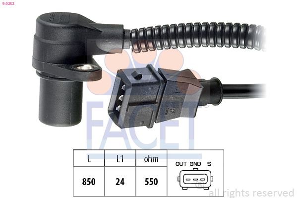 FACET Generatore di impulsi, Albero a gomiti 9.0252 9.0252 Sensore giri motore OPEL ZAFIRA FACET costo