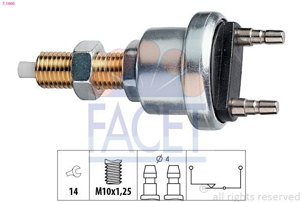 FACET Interruttore pedale freno 7.1006 7.1006 Interruttore pedale freno FACET MAZDA 323 costo