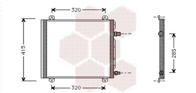 VAN WEZEL Kondensator, klimaanlegg 43005235 43005235 AC kondensator VAN WEZEL RENAULT RAPID Kasten