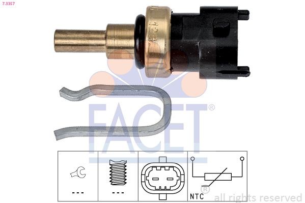 FACET Kylvätsketemperatursensor 7.3357 7.3357 FACET termokontakt kylvätskevarning Peugeot 3008