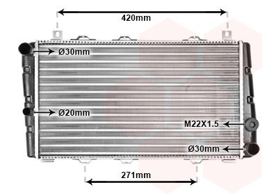 Radiators, Motora dzesēšanas sistēma VAN WEZEL 76002009 VAN WEZEL 76002009 Ūdens radiatori Skoda FELICIA 2001