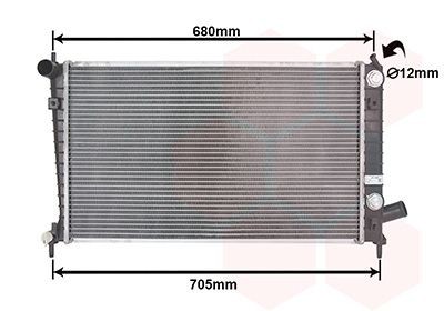 VAN WEZEL Radiator, motorkjøling 47002035 Radiator motor VAN WEZEL Saab 900 47002035