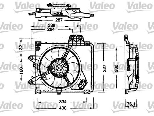 VALEO Motoventilateur 698180 Fiat STRADA Ventilateur radiateur VALEO 698180