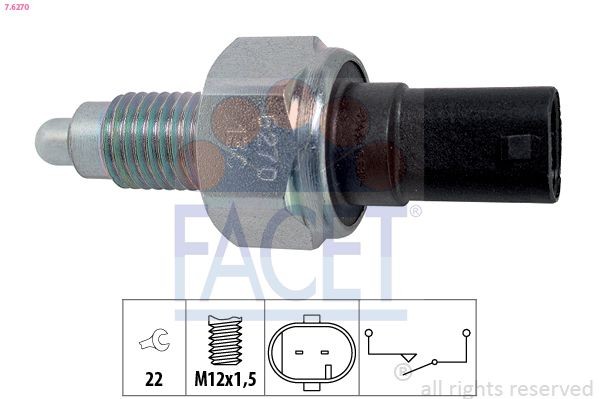 Διακόπτης, φώτα όπισθεν FACET 7.6270 FACET 7.6270: Διακόπτης φώτων όπισθεν Mercedes B-class 2021