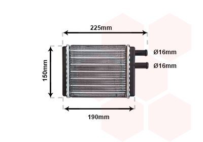 VAN WEZEL Varmeelement, kabinevarme 02006083 VAN WEZEL 02006083 Maestro Varmeelement til en rimelig pris