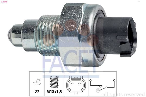 FACET Kontakt, baklygte 7.6246 FACET 7.6246 Corolla XII Sedan (E210) Baklyskontakt pris