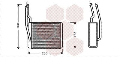 VAN WEZEL Radiateur de chauffage 18006272 Radiateur de chauffage FORD VAN WEZEL 18006272