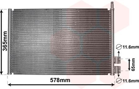 VAN WEZEL Condensor voor airco 18005328 VAN WEZEL 18005328 Condensor TOYOTA SIENNA kosten