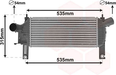 Intercooler VAN WEZEL 13004339 VAN WEZEL 13004339 Radiator intercooler Nissan NAVARA 2017