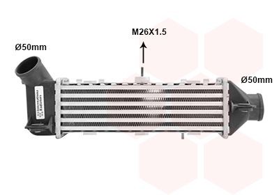 Intercooler VAN WEZEL 58004136 VAN WEZEL 58004136 Turbo intercooler Volkswagen POLO 2000