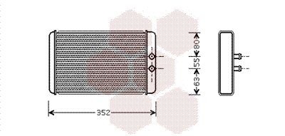 Siltummainis, Salona apsilde VAN WEZEL 17006265 VAN WEZEL 17006265 Salona apsildes radiators CITROËN JUMPER 1999