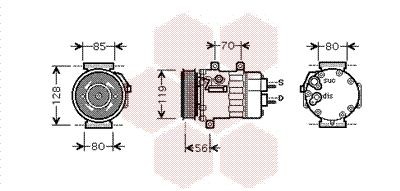 Kompresor klimatizácie VAN WEZEL 0900K253 VAN WEZEL 0900K253 Sprężarka klimatyzacji Citroën JUMPY 2015