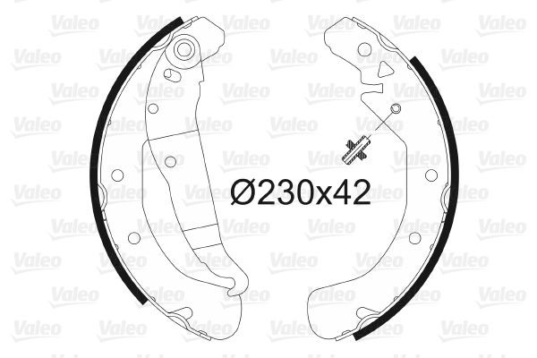 VALEO Bromsbacksats 562640 562640 VALEO trumbromsar OPEL CORSA