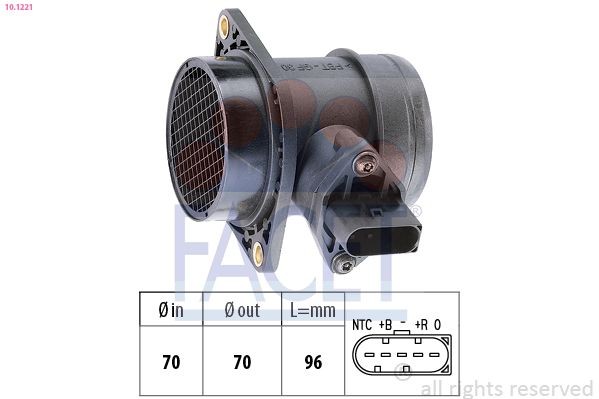 FACET Luchtmassameter (LMM) 10.1221 Audi A5 Luchtmassameter (LMM) FACET 10.1221