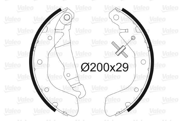VALEO Sada brzdových čeľustí 562077 562077 Brzdové čeluste VALEO HONDA JAZZ