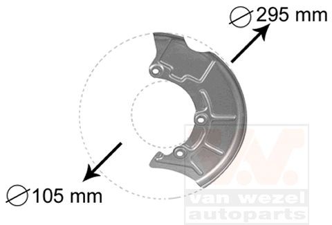 VAN WEZEL Ochranný plech proti rozstreku, Brzdový kotúč 5888371 VAN WEZEL 5888371 Ochranný plech proti rozstreku brzdový kotúč Skoda Octavia 1u cena