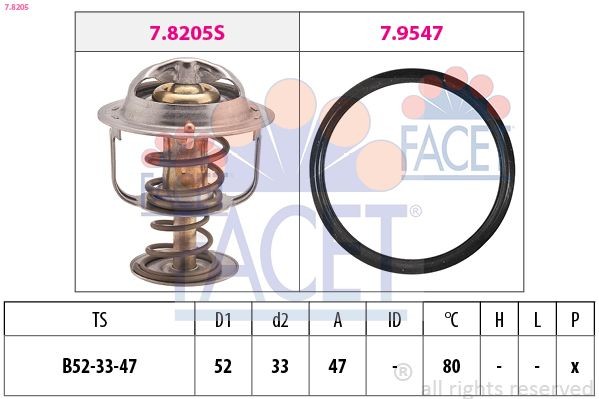 FACET Termostat, kjølemiddel 7.8205 Termostathus FACET MODEL 3 7.8205 billige