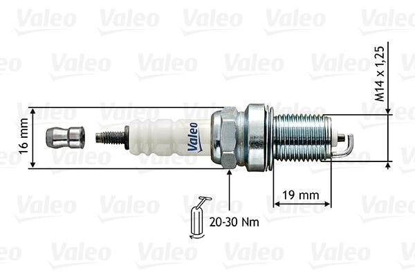 VALEO Tennplugg 246851 Tennplugg VALEO IMPALA 246851 billige