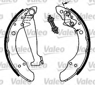 VALEO Jogo de travões, travões de tambor 554695 Freios a tambor VALEO Volkswagen POLO 554695