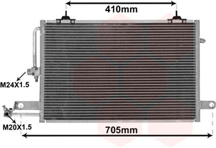 VAN WEZEL Lauhdutin, ilmastointilaite 03005117 VAN WEZEL 03005117 Audi 100 C4 Avant lauhdutin