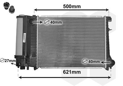 VAN WEZEL Radiator, motorkjøling 06002135 Radiator motor VAN WEZEL 7-serie 06002135 billige