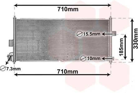 VAN WEZEL Kondensator, klimaanlæg 13005201 VAN WEZEL 13005201 Nissan Almera Mk2 Kondensor AC pris