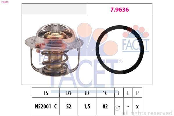 FACET Termostat, kølemiddel 7.8679 7.8679 Termostat kølemiddel FACET MAZDA 5