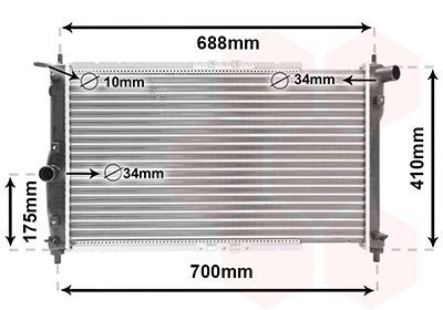 VAN WEZEL Radiaator, mootorijahutus 81002014 Daewoo KLAT Radiaator 81002014 VAN WEZEL