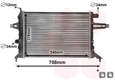VAN WEZEL Chladič motora 37002272 VAN WEZEL 37002272 Chladič motora Opel Zafira f75 za nízku cenu