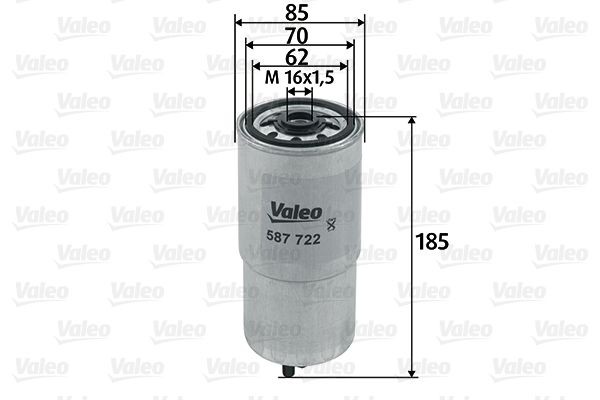VALEO Bränslefilter 587722 587722 VALEO bränslefilter BMW 7-serie