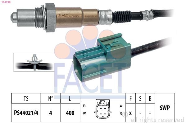 FACET Sonde lambda 10.7759 Nissan SILVIA Sonde échappement FACET 10.7759