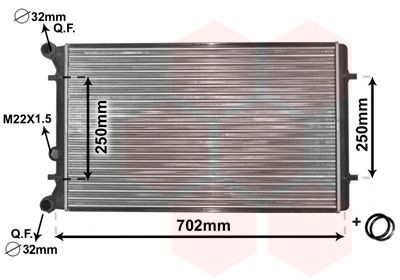Radiaator, mootorijahutus VAN WEZEL 03002155 VAN WEZEL 03002155 Volkswagen POLO 1999 Radiaator