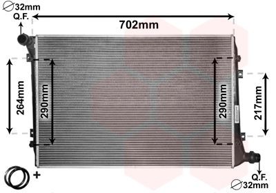 VAN WEZEL Kühler, Motorkühlung 58002224 58002224 VAN WEZEL Kühler VW Passat B6 Variant Kosten
