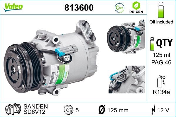 VALEO AC-kompressor 813600 Klimakompressor VALEO VERSO S 813600 billige