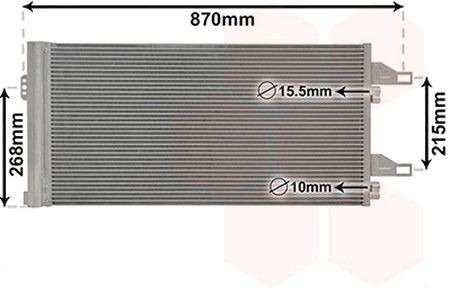 VAN WEZEL Kondensator, klimaanlegg 09005246 Ac radiator VAN WEZEL Fiat 132 09005246